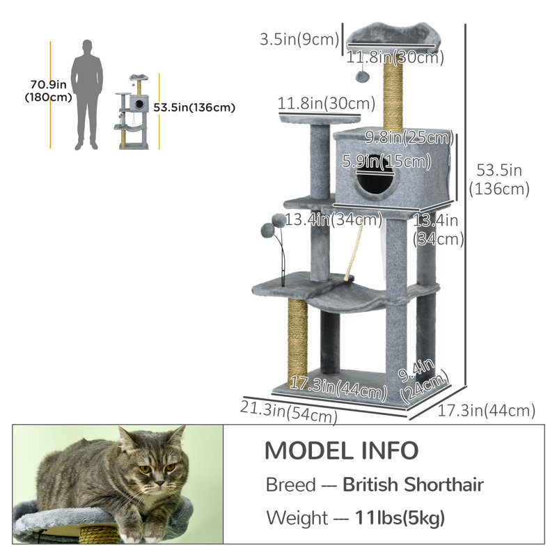 Arbre à chat 53,5 po H Dodou