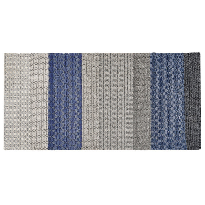 Maywood Striped Wool Hand Woven Area Rug, Rectangle 80 x 150cm