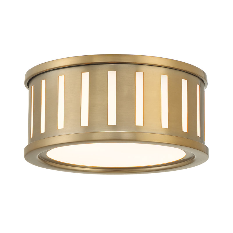 Numan 2 Light Flush Mount _x000D_, Vibrant Gold