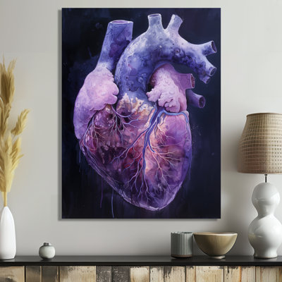  «Abstract Heart Purple Scenery», reproduction d'art abstrait