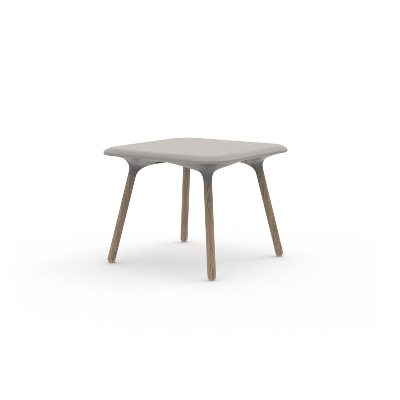 Table d'appoint en plastique Pal, Taupe, Noir