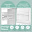 Meuble-lavabo de 20 po avec lavabo - meuble-lavabo blanc avec tablette de porte et tablette réglable - lavabo en céramique, porte à fermeture en douceur