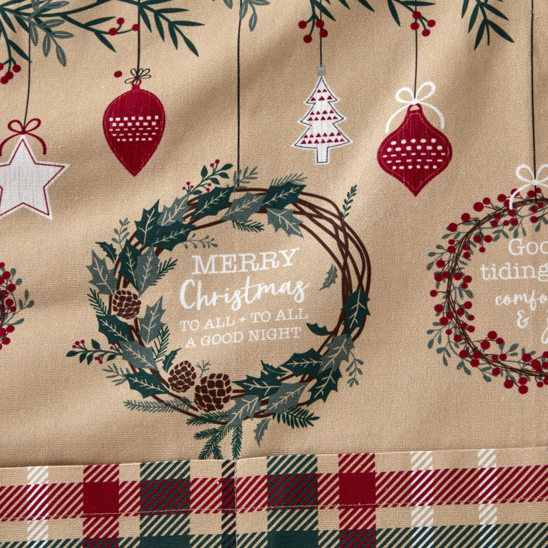 Christmas No Pattern Cotton Bib Apron