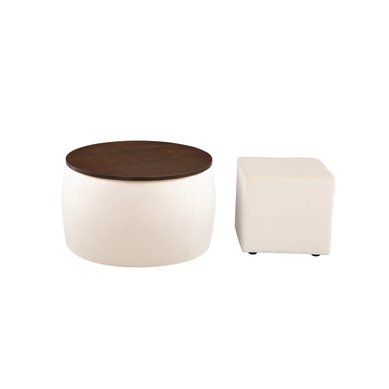 Jamin Velvet Upholstered Storage Bench, Beige