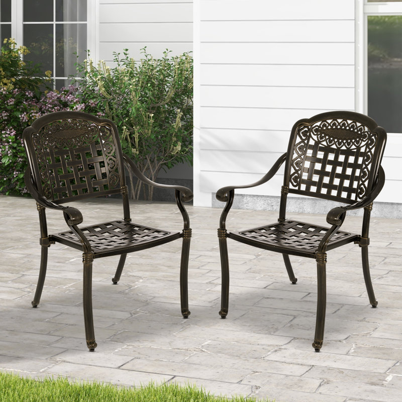 Chaises de salle à manger d'extérieur, chaises de patio, fauteuils de salle à manger empilables pour la cuisine, le jardin, la cour Leatherman