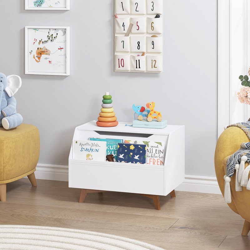Toy Box With Front Book Storage