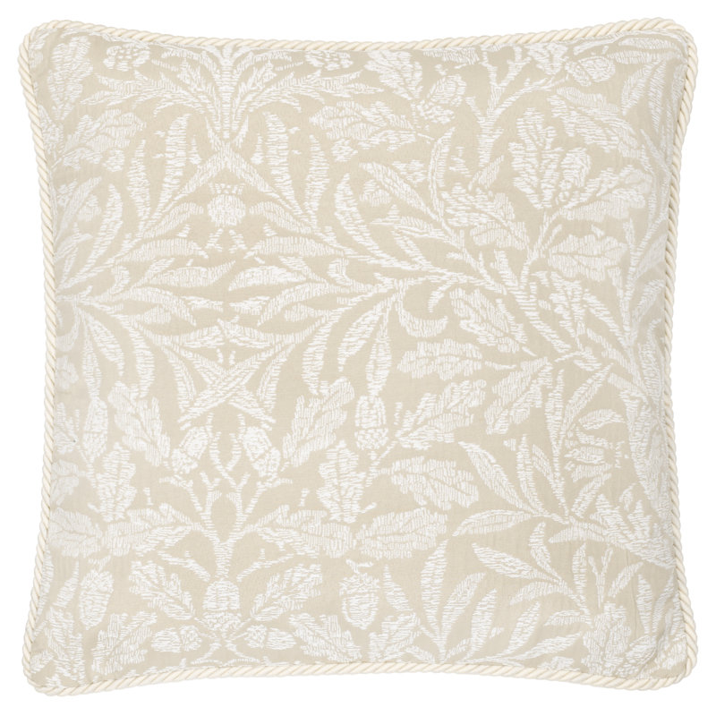 Acorn Tonal Floral Square Cushion Cover, Grey
