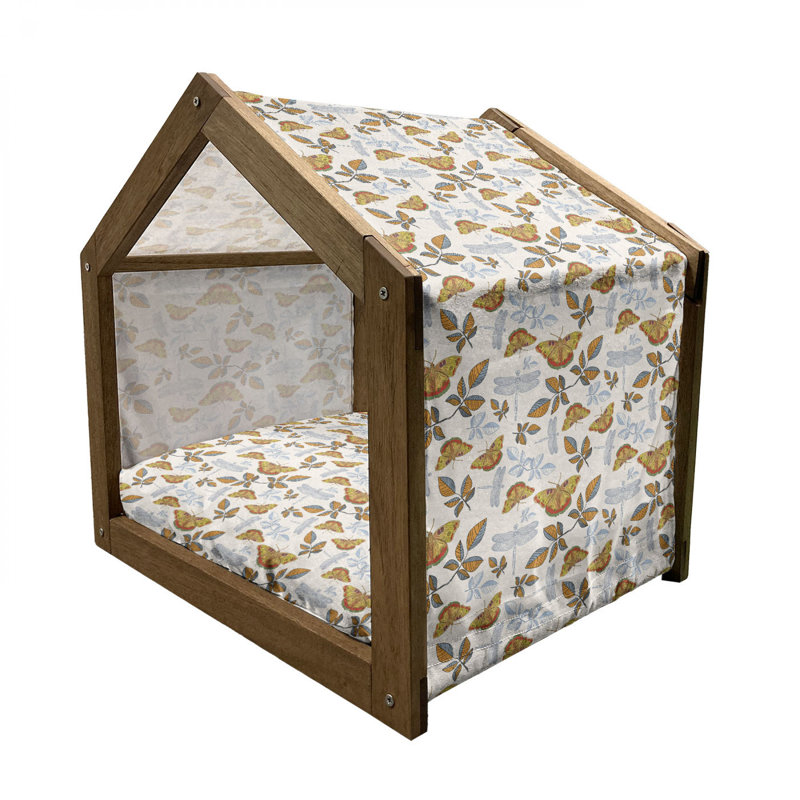 Niche pour chien en bois brun, H 22,44 po x l 23,62 po x P 17,72 po