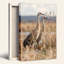 «Sandhill Cranes and Chick in Tall Marsh Grass Field», art mural sur toile-132733543