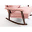 Chaise berçante d'appoint Mid-Century moderne avec structure en bois, rembourrée pour le confort du salon et de la chambre à coucher-133754807