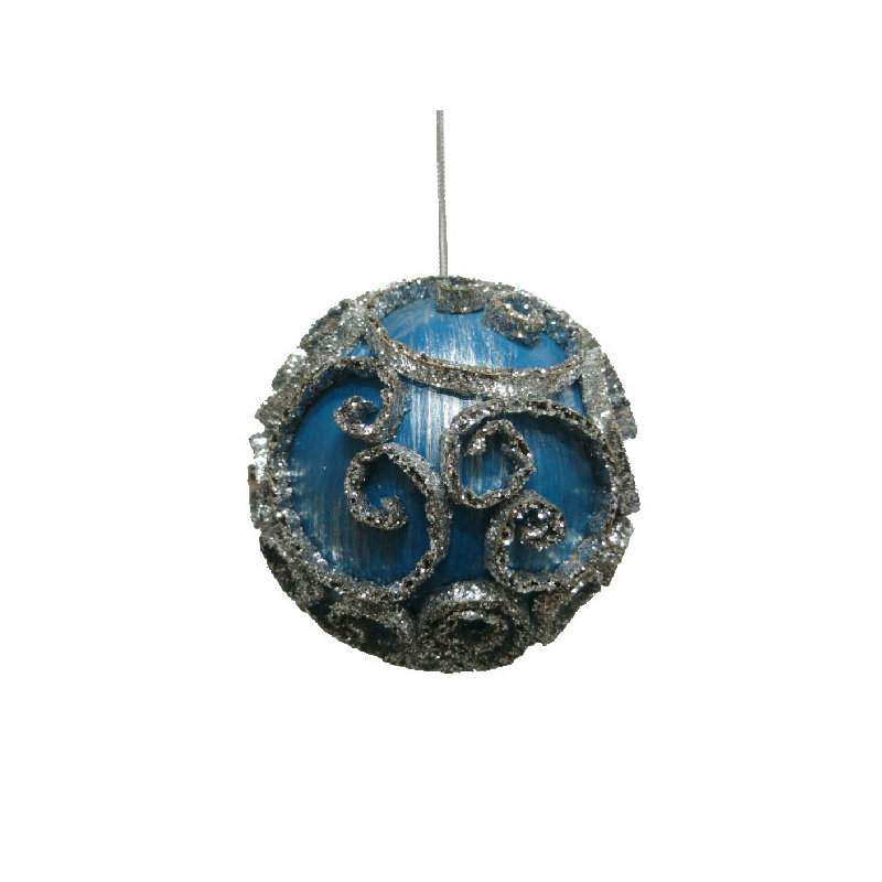 11cm Ball Ornament, Olive Green/Gold