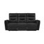 Ensemble 2 pièces: canapé inclinable électrique et causeuse, noir-1379394649