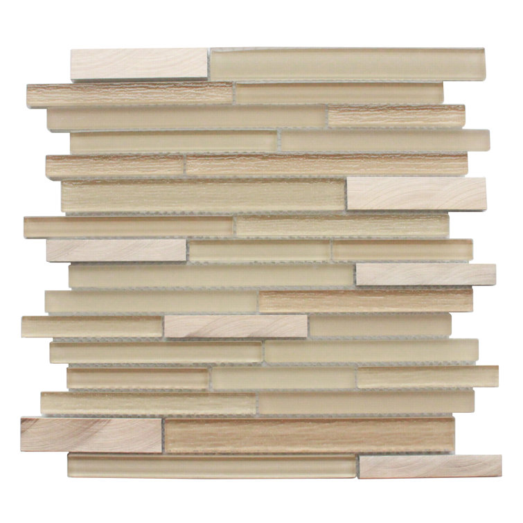 Random Sized Metal Linear Mosaic Tile