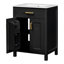 Ensemble de meuble-lavabo 24 po avec lavabo en céramique, conception luxueuse et peu encombrante, 2 portes à fermeture douce, durable et élégante