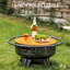 Foyer 32 po avec grille de cuisson pivotante, foyer au bois 3 en 1 avec barbecue