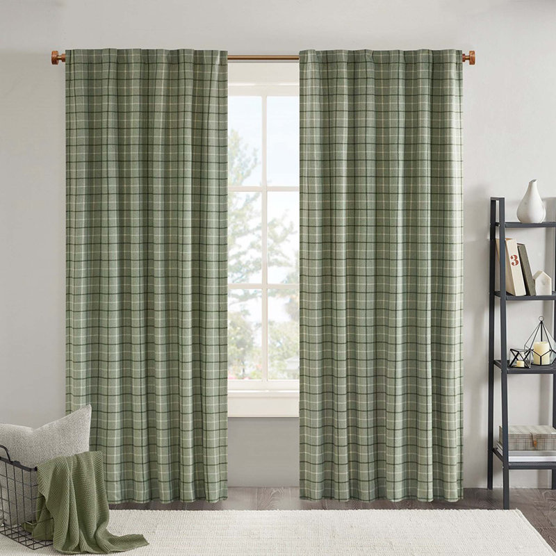 Panneau de rideau avec passe-tringle Kaylianie, L 50 po x L 84 po, Vert