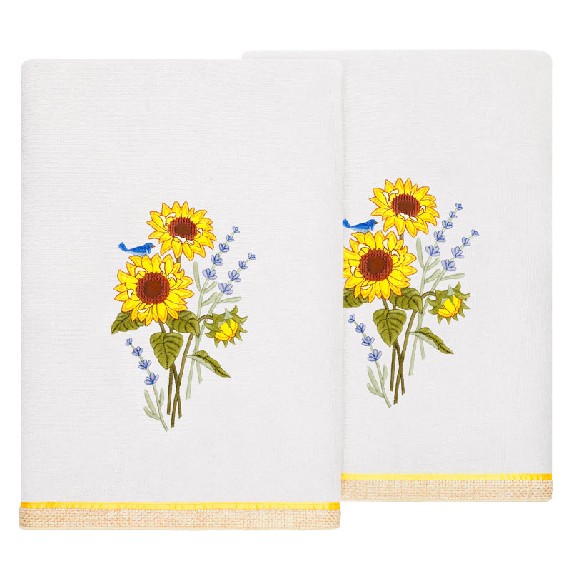 Essuie-mains 100% coton turc, Argent, Bath Towel-2Pack