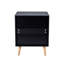Table de chevet 2 tiroirs en rotin