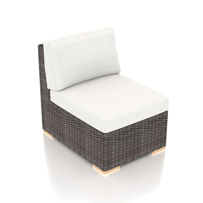 Chaise de terrasse avec coussins Sunbrella Marfik, Toile Sunbrella® naturel