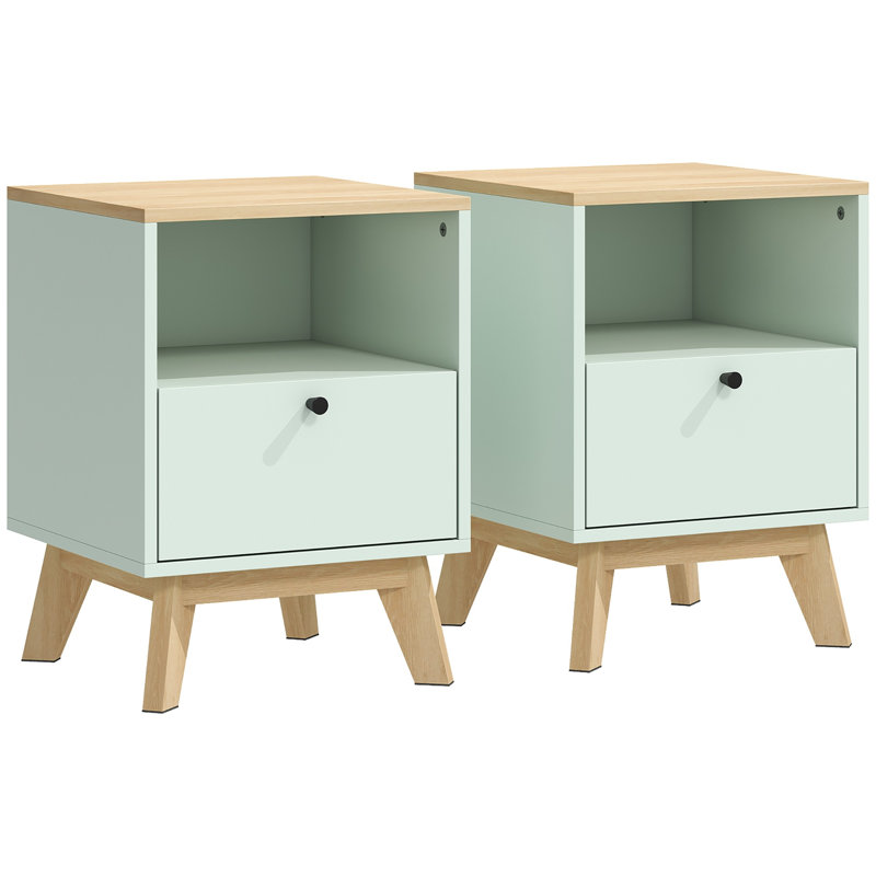 40cm W Manufactured Wood Bedside Table