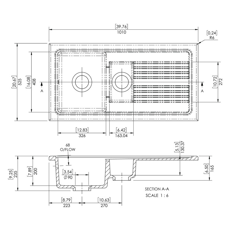 1.5 Bowl Farmhouse/Apron Kitchen Sink
