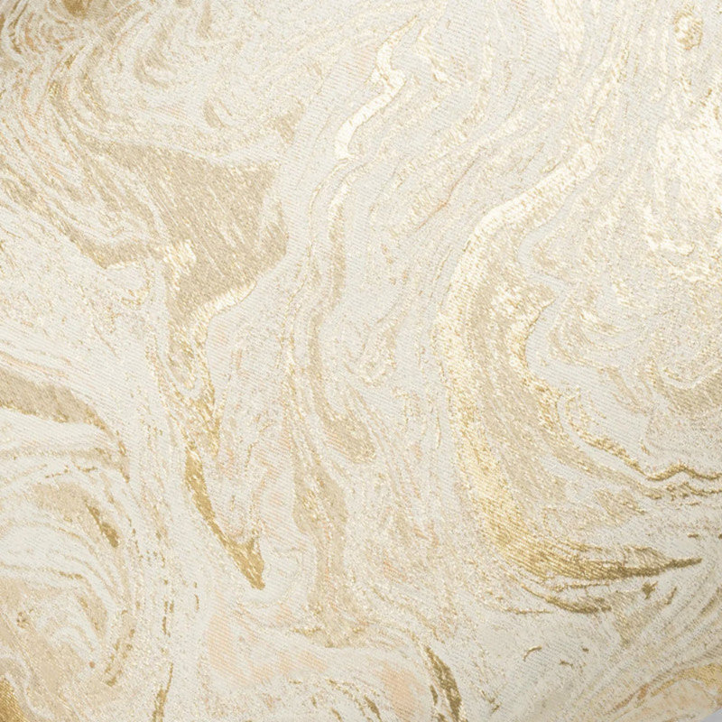 Cloud9 DesignFawn Gold Foiled Polyester Decorative Pillow – 22" x 22" Square Accent Cushion for Sofa, Bed &amp; Lounge Seating
