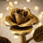 Floral Paper Towel Holder, 14.2-Inch Antique Gold Rose Stand with Stable Base for Standard Rolls, Kitchen Islands, Bars and Bathroom