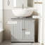 Armoire de salle de bain sous le lavabo avec 2 portes (sans lavabo)-370278208