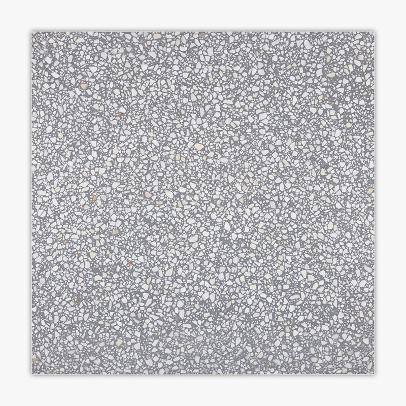 Light Grey Polished 24x24 Real Terrazzo Tile