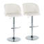 Tabourets de bar réglables Terrance avec repose-pieds arrondi en T-109972588-109972587