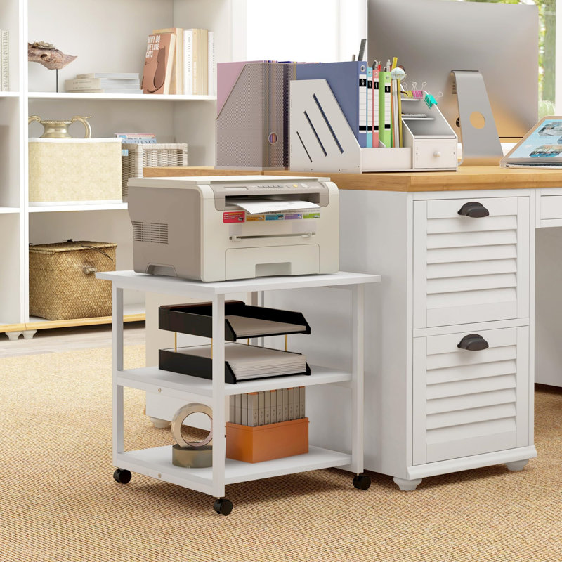 52.5cm H x 50cm W Printer Stand, White