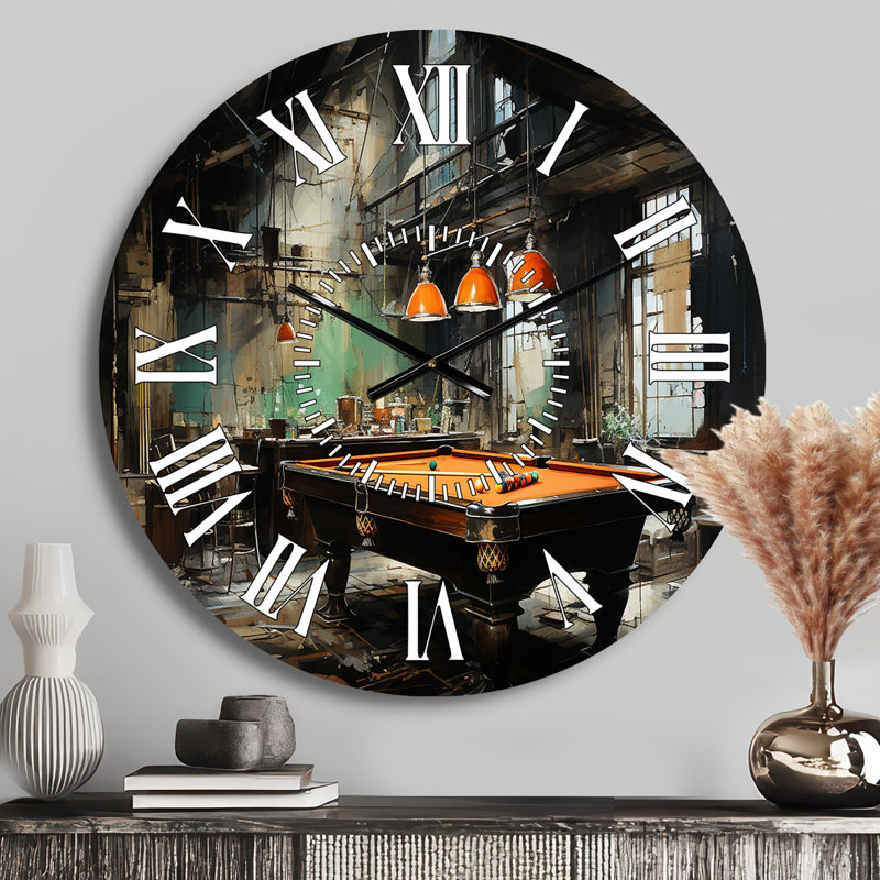 Horloge murale Billard, Médium