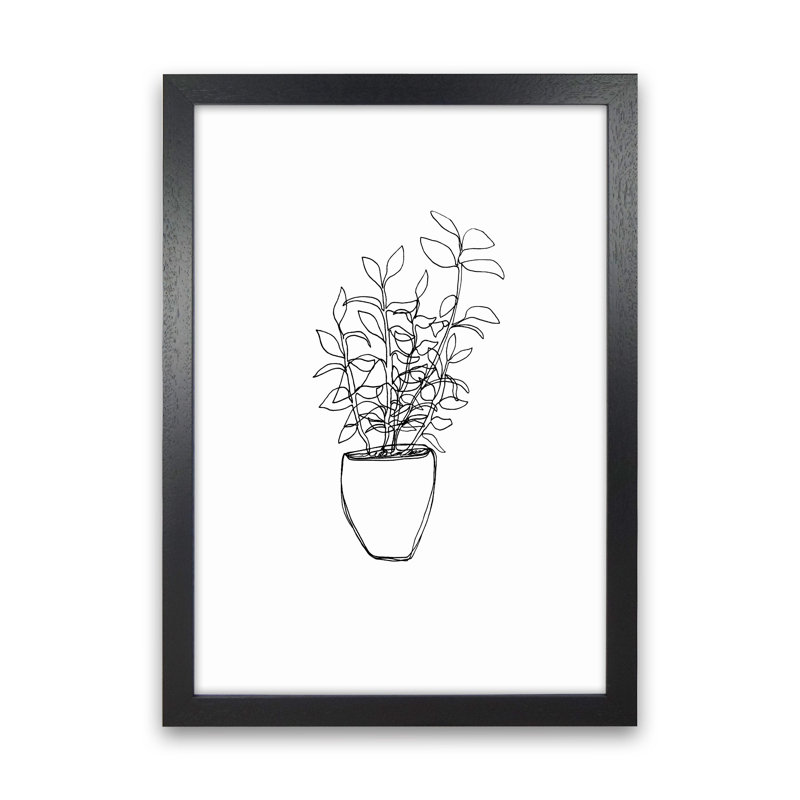 Tea Plant by Carissa Tanton - Print, 34cm H x 25cm W x 3cm D, Black Framed