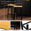 Tabouret de comptoir de cuisine en bois massif de 25,6 po de hauteur, noir avec repose-pieds de 2, chaises de bar, hauteur, noir, repose-pieds, Vibe pour et repas-797533388
