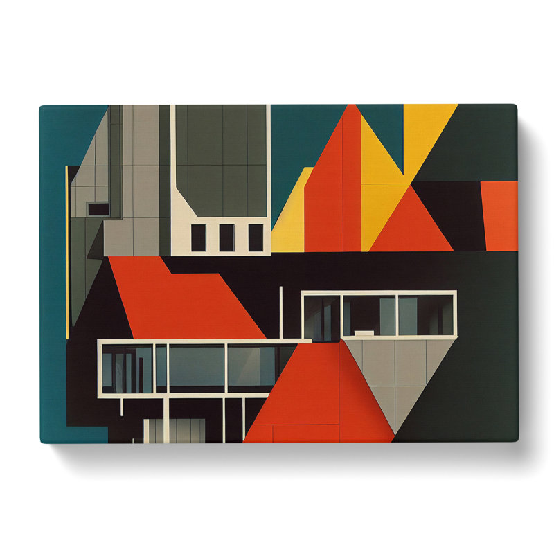 Bauhaus Architecture Vol.4 Abstract - Wrapped Canvas, 40cm H x 60cm W x 3cm D