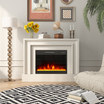23" Recessed Electric Fireplace with Remote & Keypad Control
