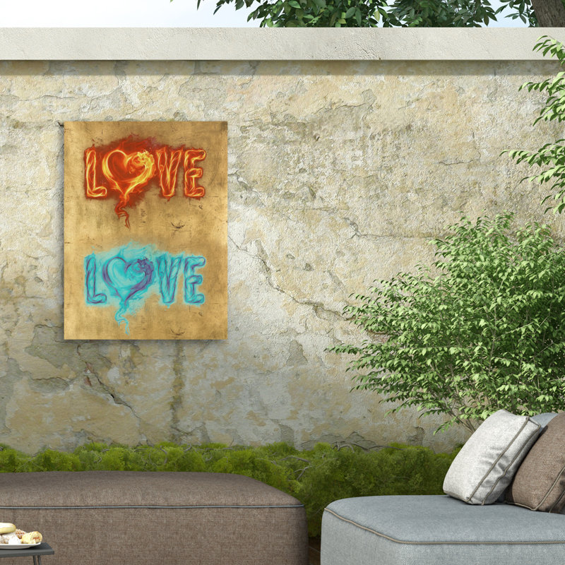 Toile pour l'extérieur Marcus Jules Double Love, H 14 po x l 19 po