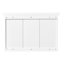 Armoire de salle de bain 47,8 po - 3 tablettes réglables, solution de rangement ventilée avec 6 tablettes de style moderne et spacieux