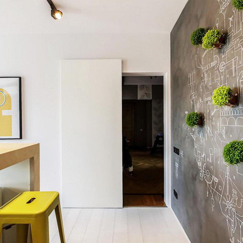 Magic 2 White Wall Mount Sliding Door System