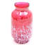 Vase | Vase Ruby Luster avec éclaboussure en verre blanc | Décoration luxueuse décorative pour la maison | 7 x 12 po