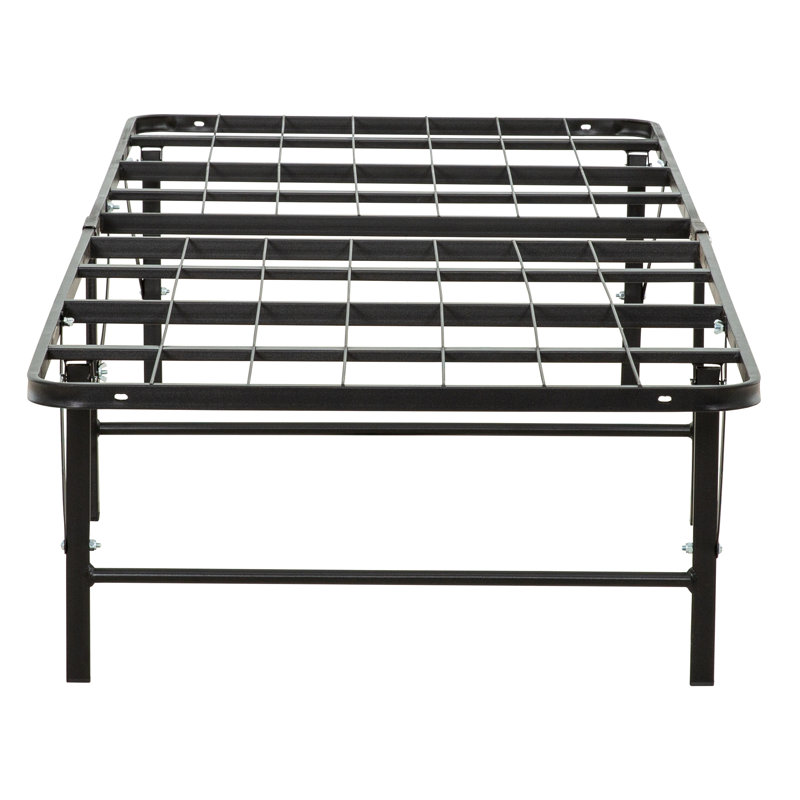 Metal Mattress Foundation Bed Frame, Twin Size Bed Base For Kids Room, Guest Room, Black