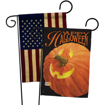 Double Sided 18.5'' H x 13'' W Polyester Halloween Garden Flag