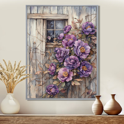 Lavande, pivoines par The Weathered Barn II - pivoines, art mural
