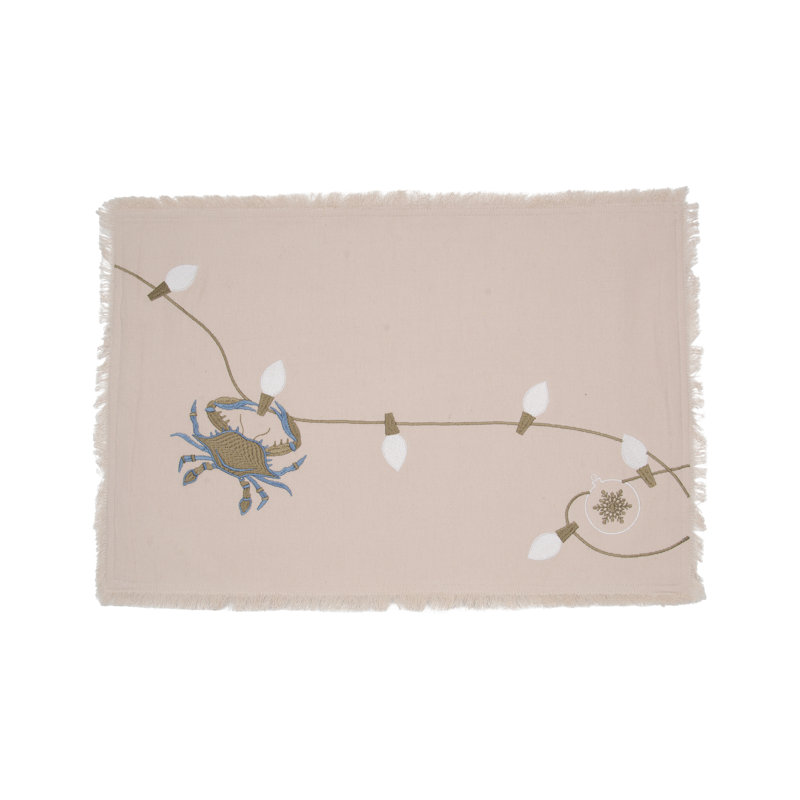Ensemble de 4 napperons Santa Claws Crab