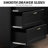 Serefina 54"W 6-Drawer Modern Dresser, Dark Black Wood Dresser with Solid Legs for Bedroom, Large Storage Double Dresser with Metal Handles Fits Closet or Hallway-276955817