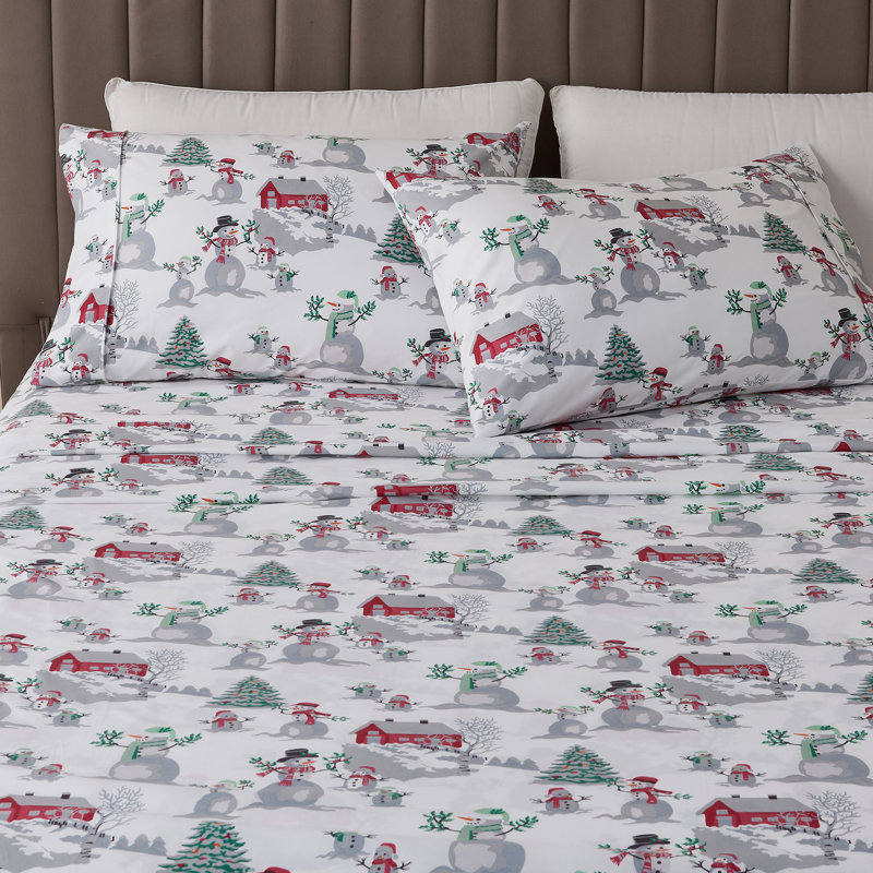 Ensemble de draps en microfibre Ultra Soft Lodge, Très grand, Merveille d'hiver