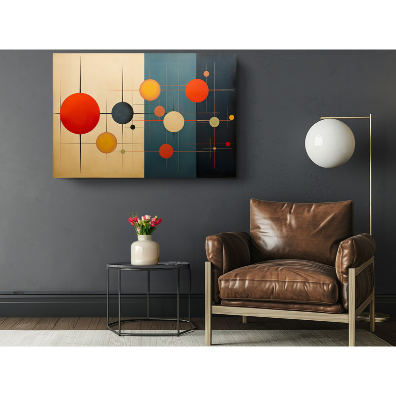 Impression sur toile de formes abstraites colorées, décoration murale moderne pour la maison et le bureau, H 16 po x l 24 po