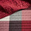 Housse de lit de jour 6 pièces en tissu écossais réversible rouge avec bourre en coton pour une literie durable et confortable