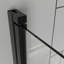 Porte de douche sans cadre en verre trempé 1/4 po (6 mm) en verre trempé au fini noir, installation réversible