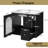 Baltique 24” Modern Wall Mount Bathroom Vanity with Ceramic Sink, Soft-Close Glass Door Cabinet and 2 Drawers-113143086